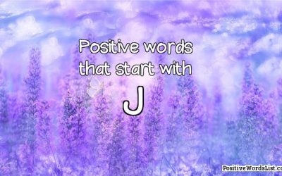 Positive Words That Start With J