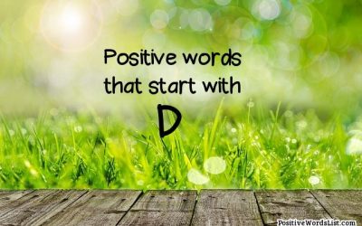 Positive Words That Start With D