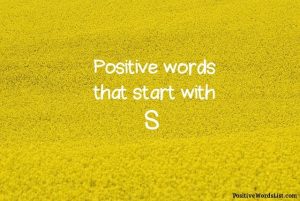 positive words that start with s