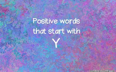 Positive Words That Start With Y