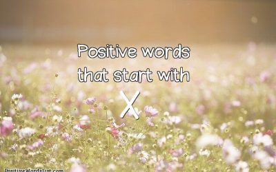 Positive Words That Start With X