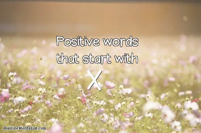 Positive Words That Start With X