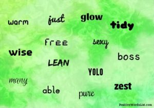 positive 4 letter words