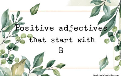 Positive Adjectives That Start With B