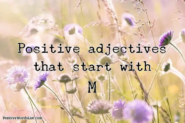 positive adjectives that start with M