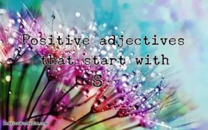 positive adjectives that start with S